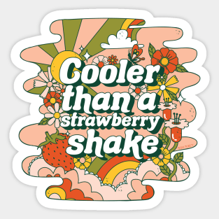 Psychedelic Cooler than a strawberry - Borns inspired print Sticker